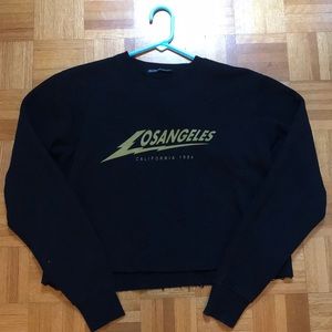 Black Los Angels Crop Top